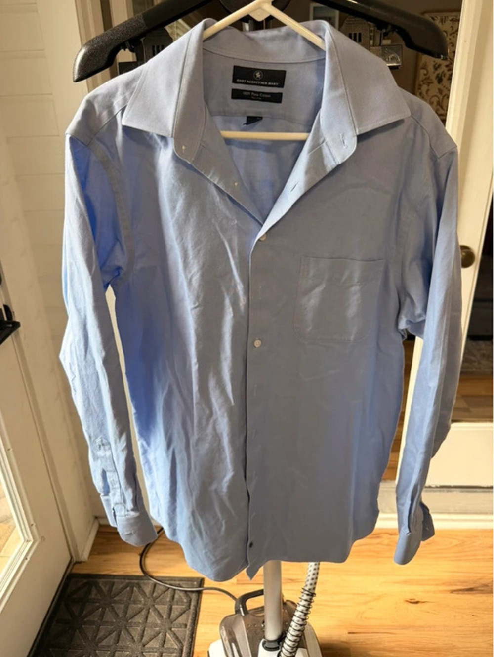 Hart Schaffner Marx Men's Dress Shirt Size 16.5 35 LightBlue